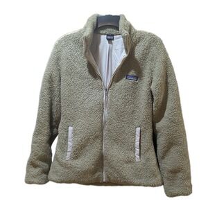 Patagonia Green Los Gatos Jacket Women's Medium Full Zip Retro Soft Sherpa Lined